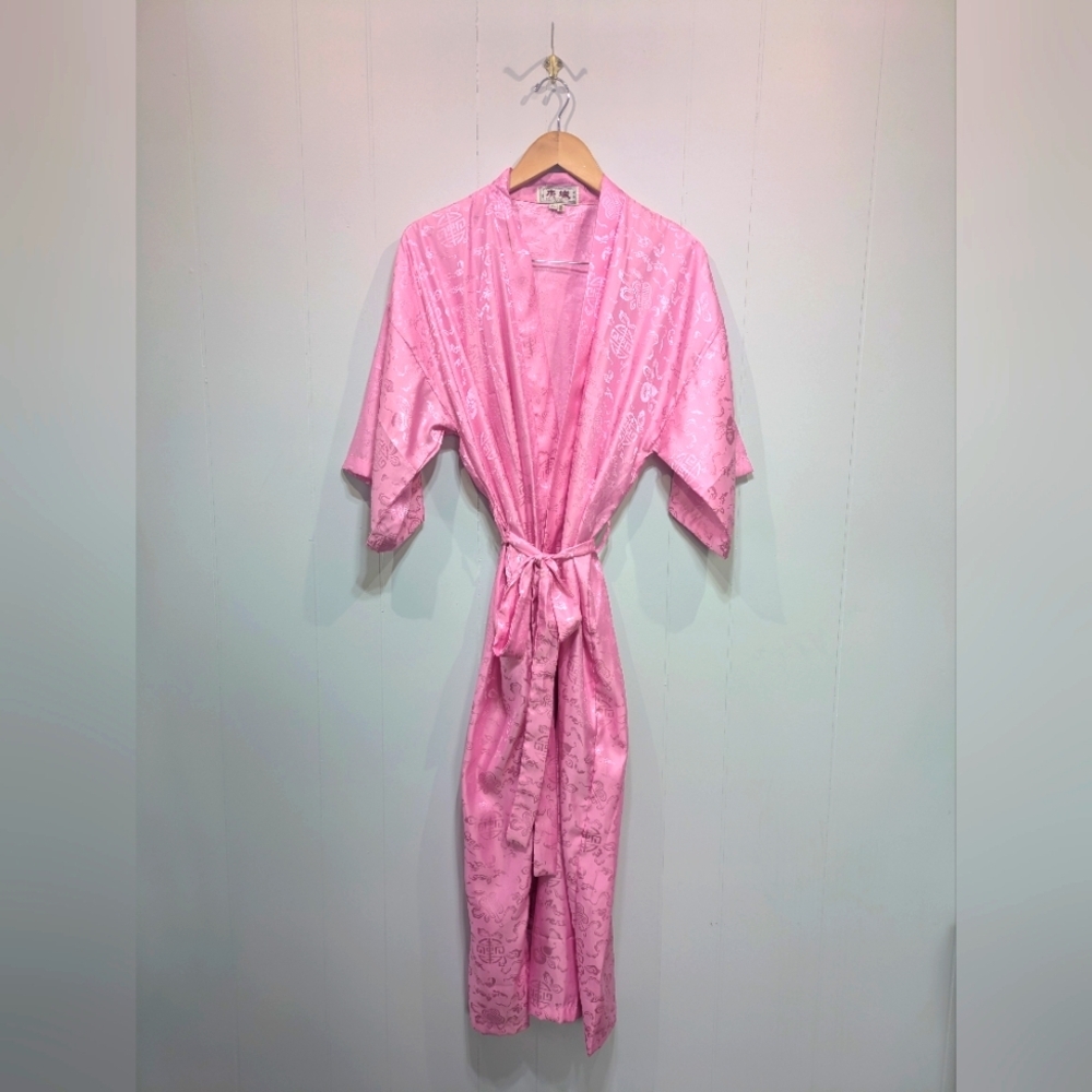 Eastern‎ Collection Silk Robe in Bubblegum Pink Small/Medium F1 Vintage Kimono